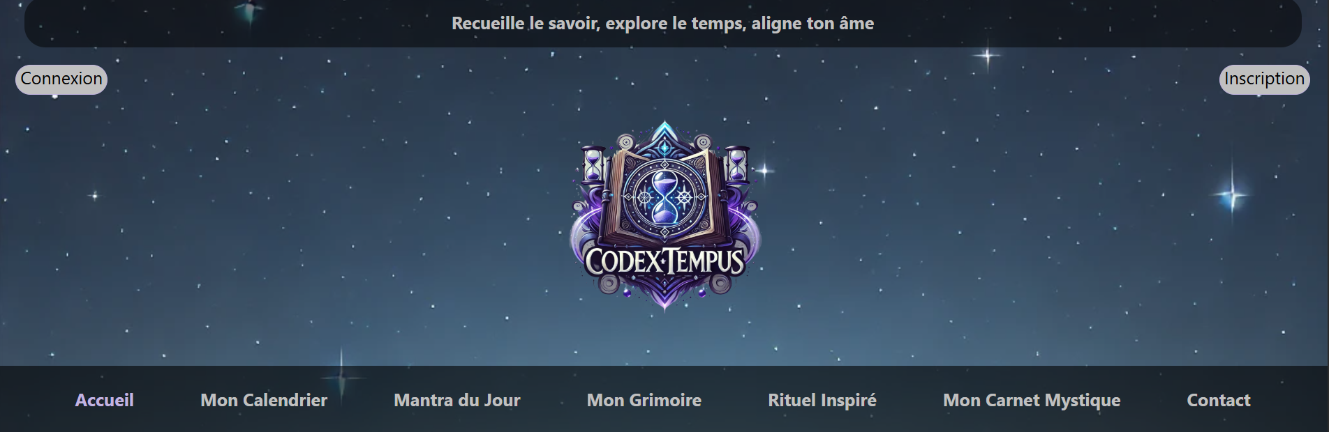 En-tête du site CodexTempus